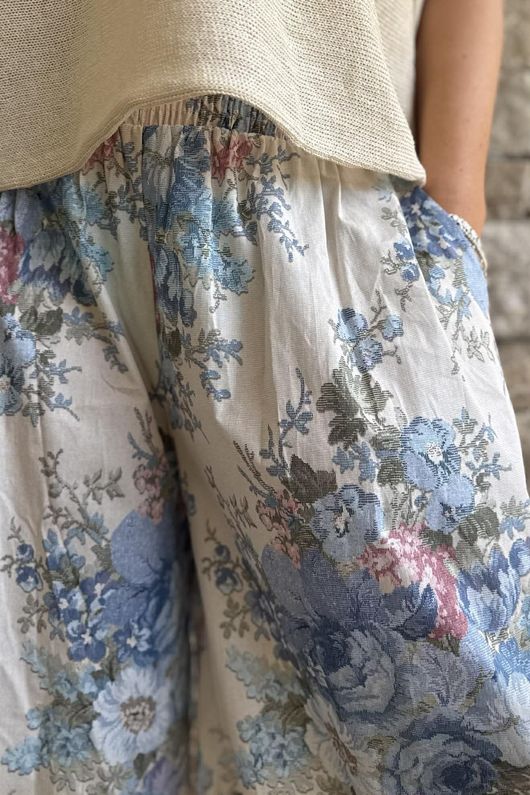 Country Garden Chintz Palazzo Denim
